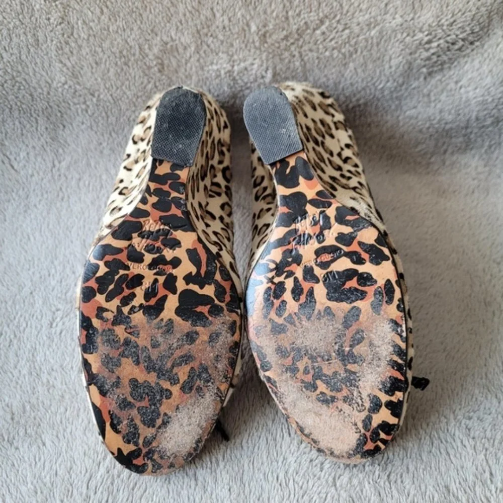 𝅺Betsey Johnson Lien leopard print wedges size 8 - Picture 9 of 10